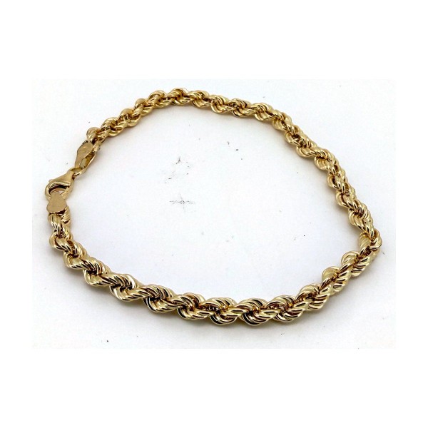 Pulsera cordon de oro 18k 20 cm